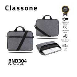 Classone Bnd304 Eko Serisi 15,6 Inç Laptop Notebook El Çantası Siyah +T300 Kablosuz Mouse - 13