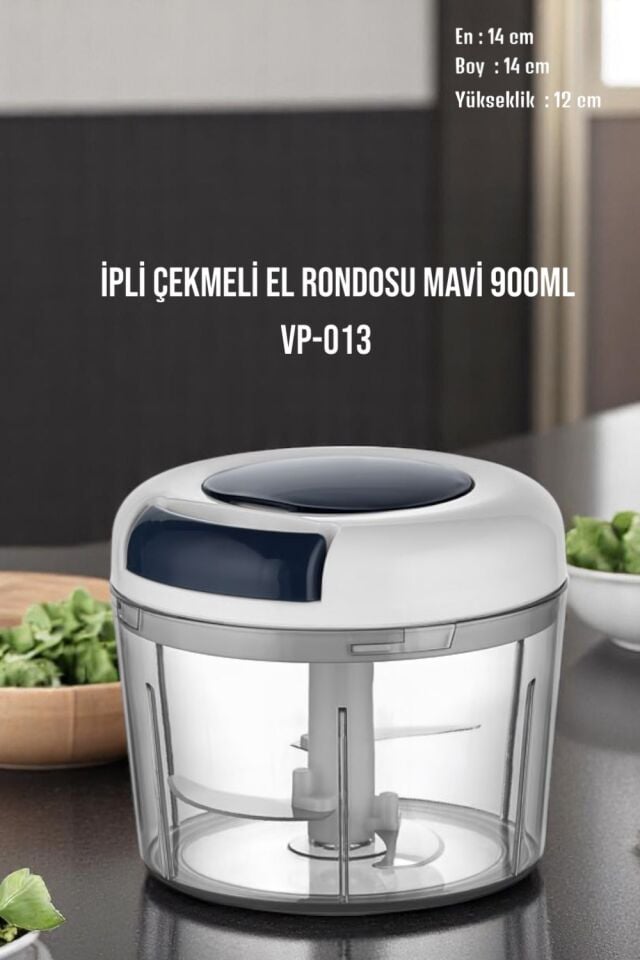 Technow Vip Ahmet VP-013 Pratik Ipli El Rondosu 900 Ml Mavi