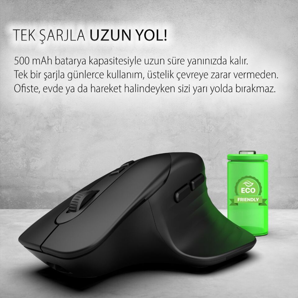 Inca IWM-553S Bluetooth+Wireless Double Mod Rechargeable Silent Mouse