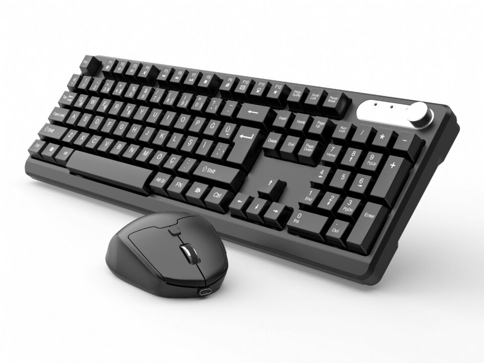 Inca IWS-549U Multimedya Şarj Edilebilir Kablosuz Klavye Mouse Set