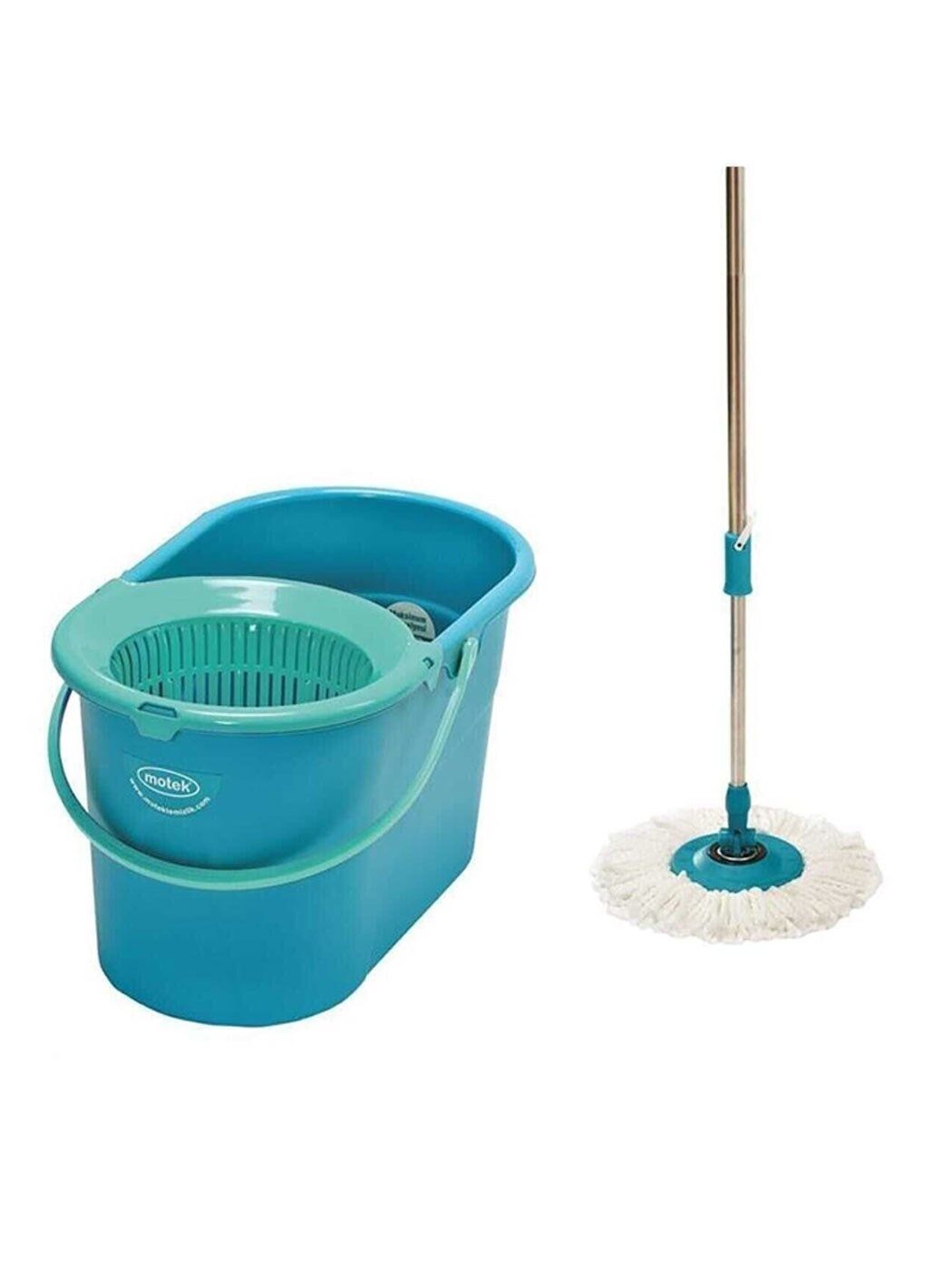 Motek Fix Mop Set Pratik Temizlik Seti Sıkma Sistemli Döner Başlıklı