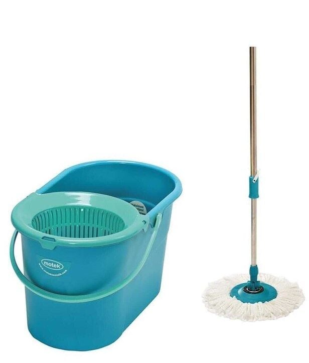 Motek Fix Mop Set Pratik Temizlik Seti Sıkma Sistemli Döner Başlıklı