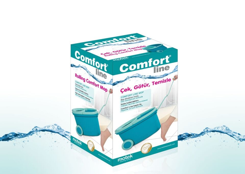 Motek MT-10 Comfort Mop Tekerlekli Taşıma Saplı Temizlik Seti