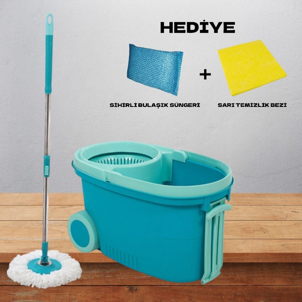 Technow Motek MT-10 Comfort Mop Tekerlekli Taşıma Saplı Mop + Temizlik Seti