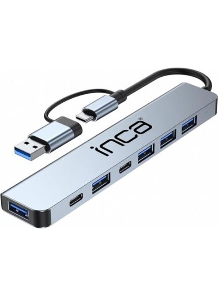 Inca IUTP-7T USB 3.0 + 4x USB 2.0 100W Çoklayıcı Çevirici