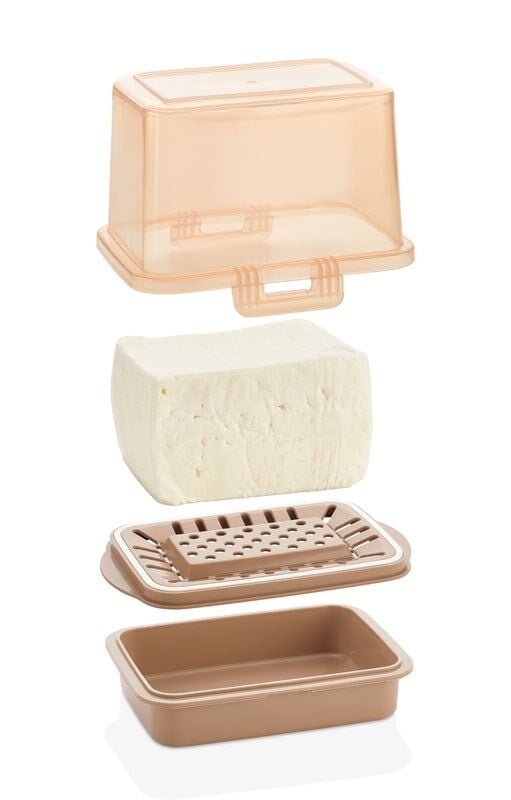 Technow Vip Ahmet Vp-074 Ecem Su Bölmeli  Peynir Saklama Tazeleme Kabı  Bakır