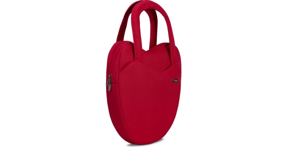 LOVE1402 13-14 Inch WTXPro Su Geçirmez Kumaş, Macbook,Mac Air Laptop El ve Omuz Çantası - Kırmızı