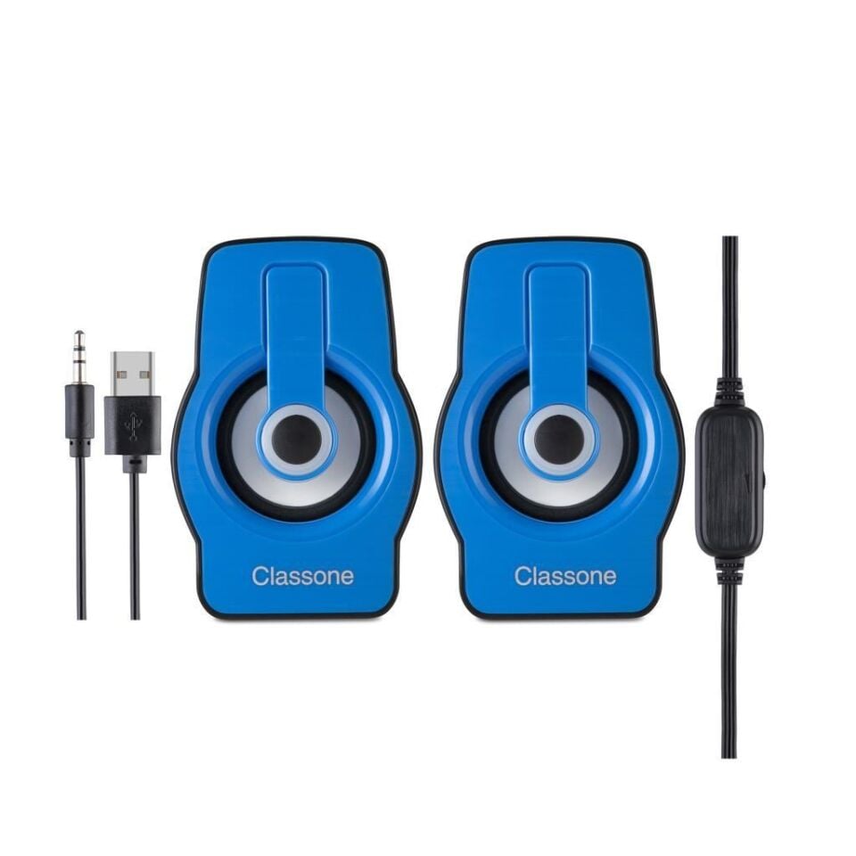 Classone X1 Black Rgb Işıklı  Gaming  Usb Hoparlör Mavi Speaker