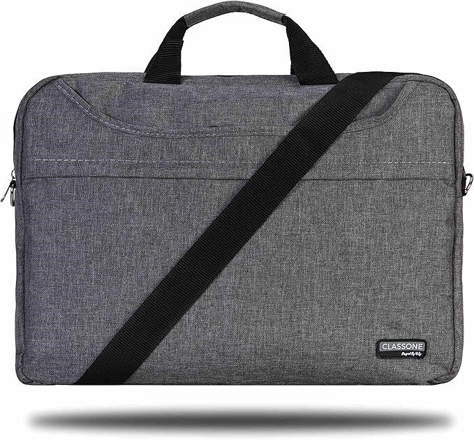 Classone TL2564 Su Geçirmez Kumaş Fermuar15,6inç Notebook El Çantası Gri