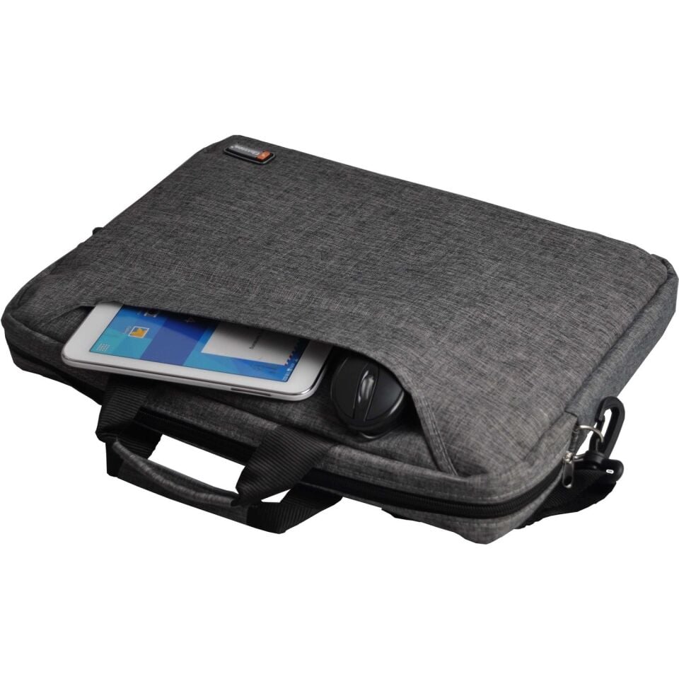 Classone TL2564 Su Geçirmez Kumaş Fermuar15,6inç Notebook El Çantası Gri