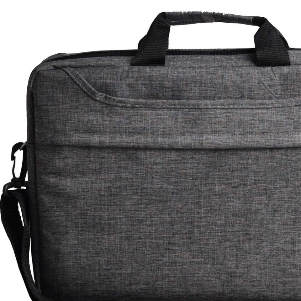Classone TL2564 Su Geçirmez Kumaş Fermuar15,6inç Notebook El Çantası Gri