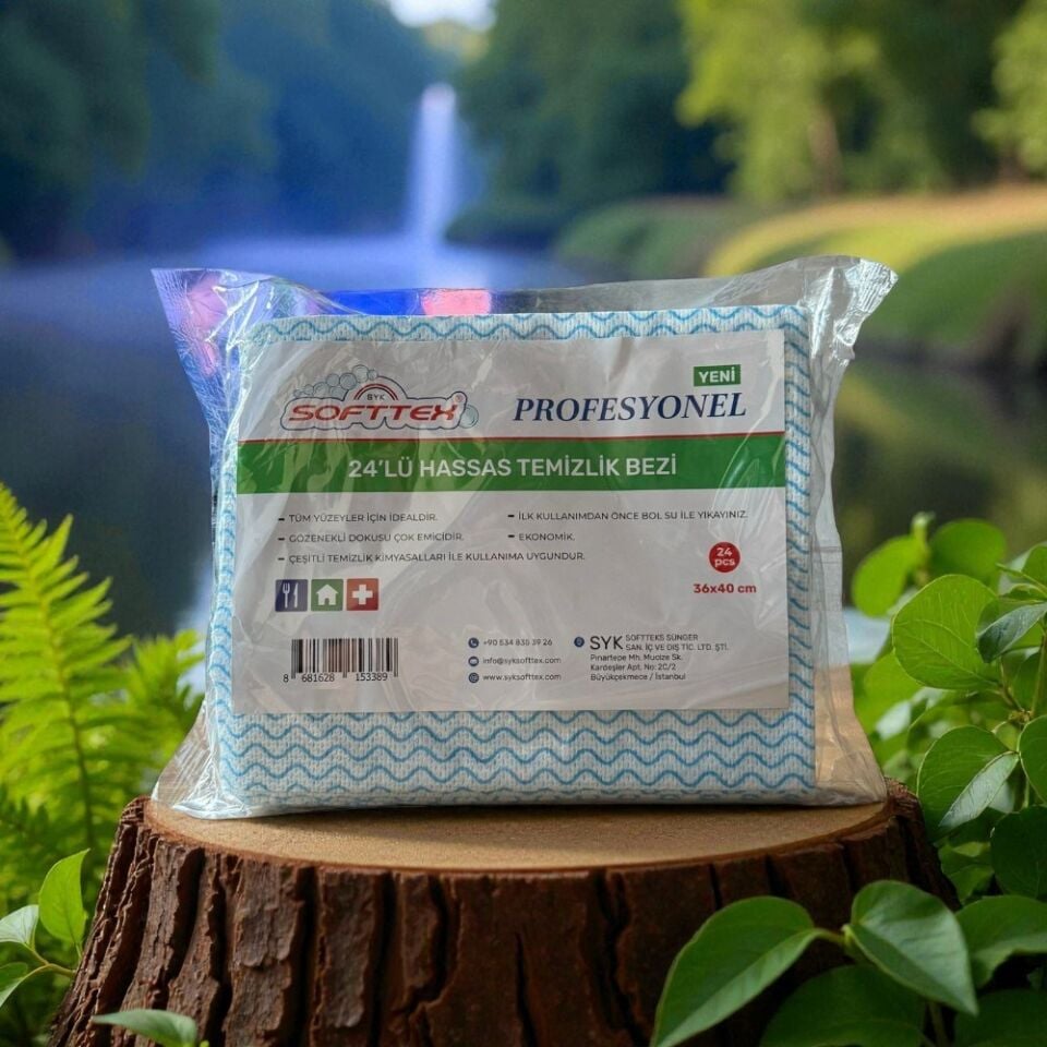 Technow Softtex Profesyonel Süper Emici Hassas Büyük Boy 36x40cm Temizlik Bezi 24'lü