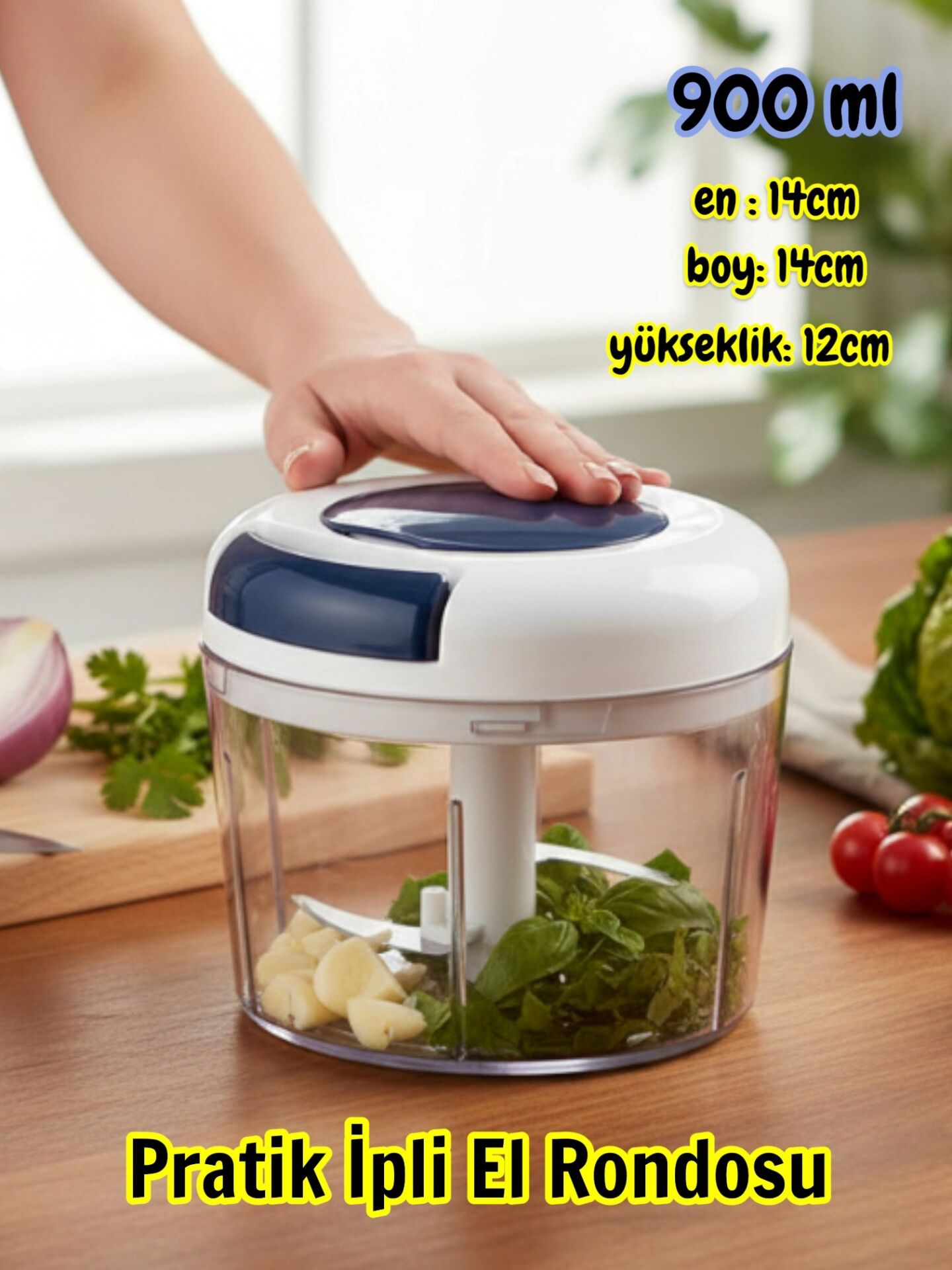 Technow Vip Ahmet VP-013 Pratik Ipli El Rondosu 900 Ml Mavi