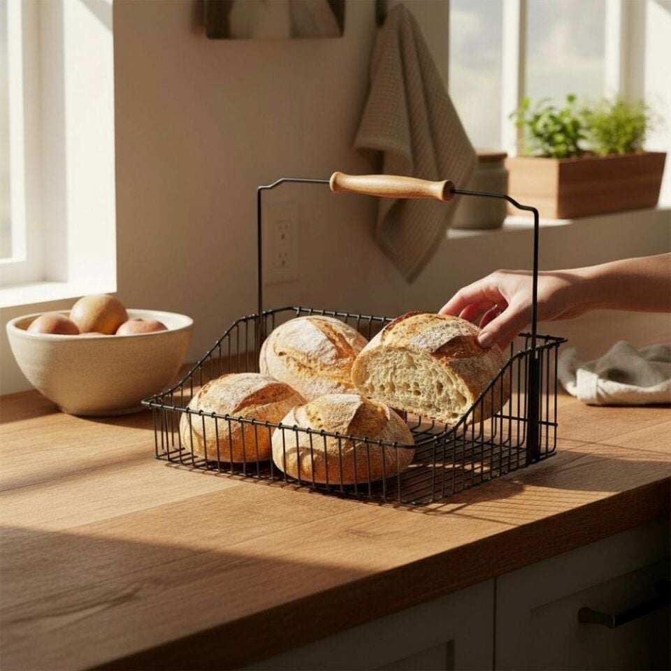 Technow Vip Ahmet VP-168  20*30 cm Mutfak Banyo Ferforje Metal Sepet