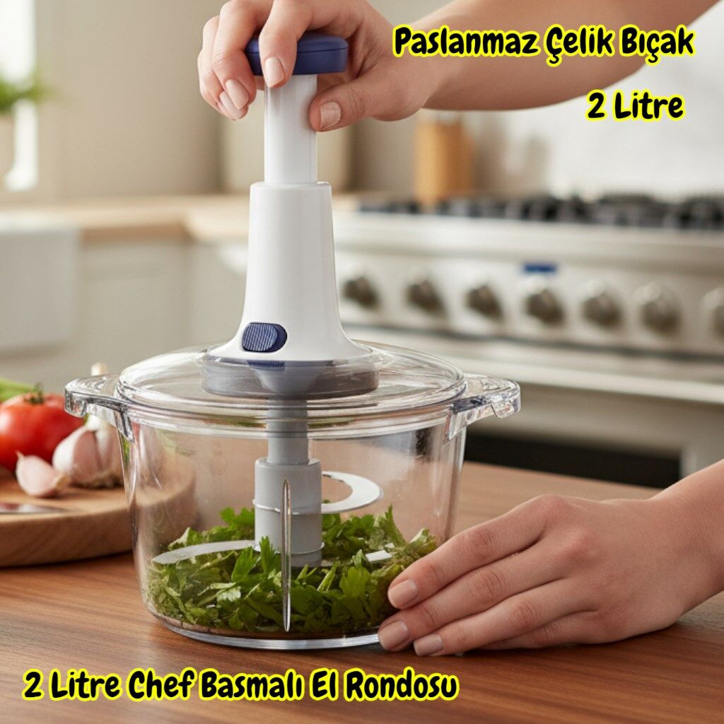 Vip Ahmet  VP-911 2 Litre Chef Basmalı El Rondosu