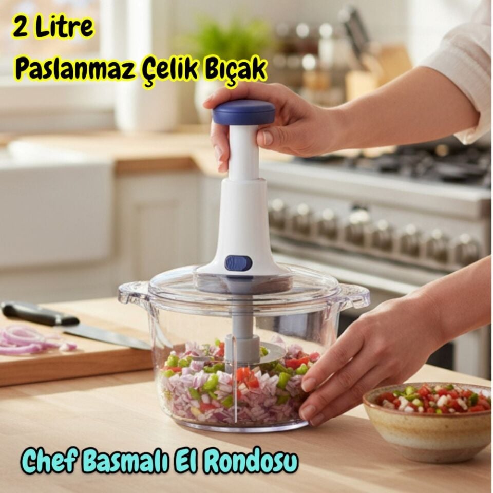 Vip Ahmet  VP-911 2 Litre Chef Basmalı El Rondosu