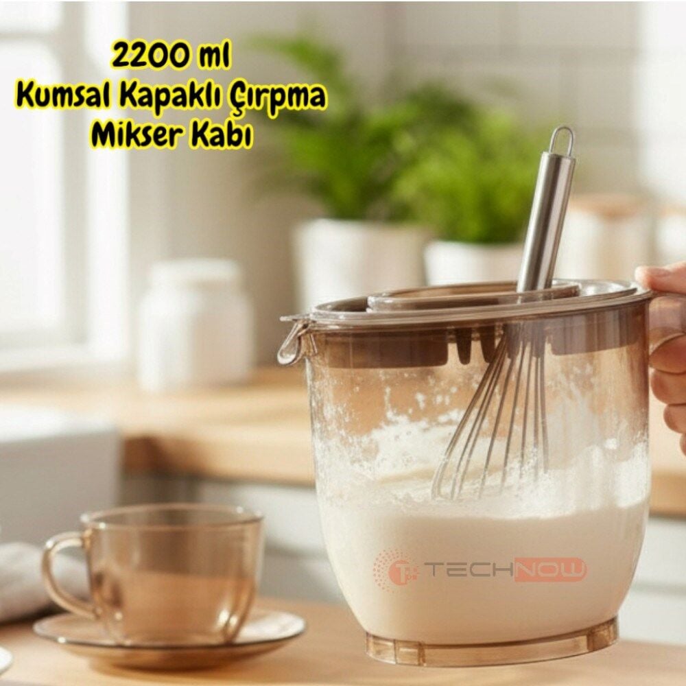 Technow Vip Ahmet VP-023 2200ml Kumsal Kapaklı Çırpma Mikser Kabı