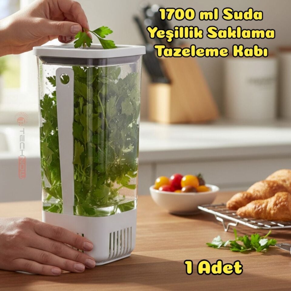 Technow Vip Ahmet VP-007 Suda Yeşillik Saklama Kabı 1.7 Litre