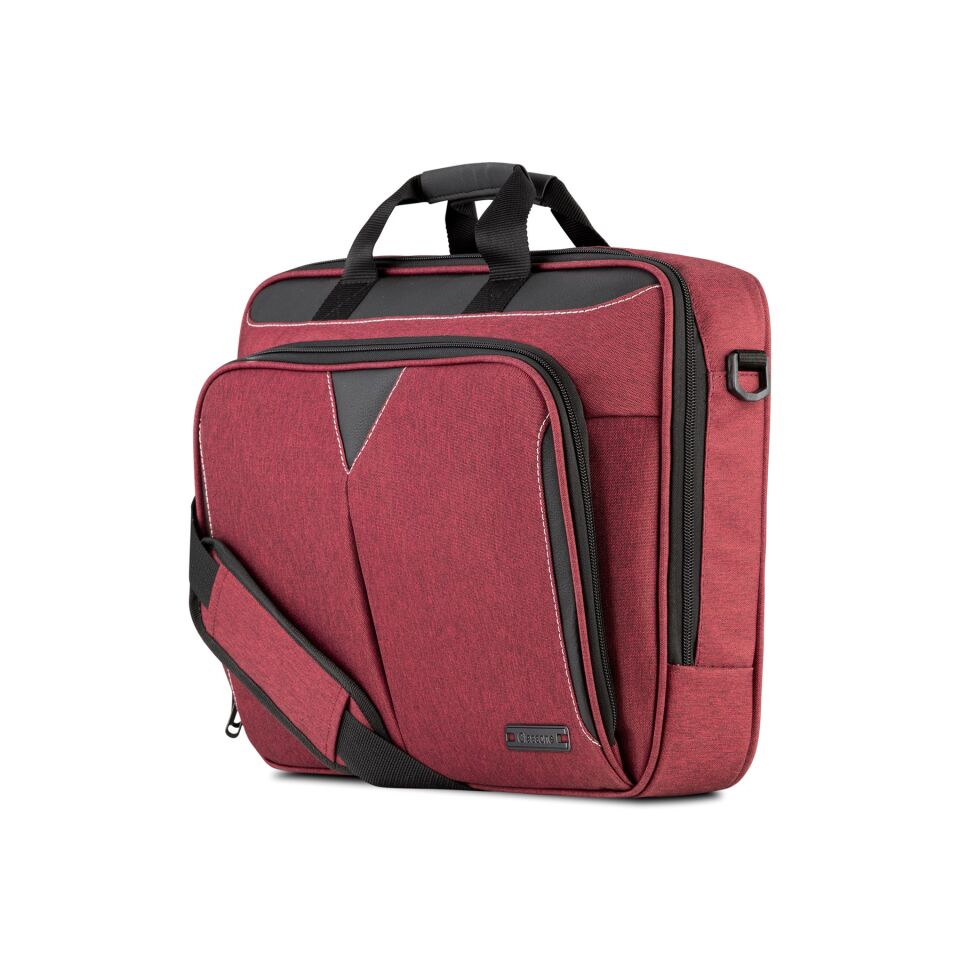 Classone Taranto Serisi VP3405 14 inch WTXpro Su Geçirmez Kumaş Laptop El Çantası -Bordo
