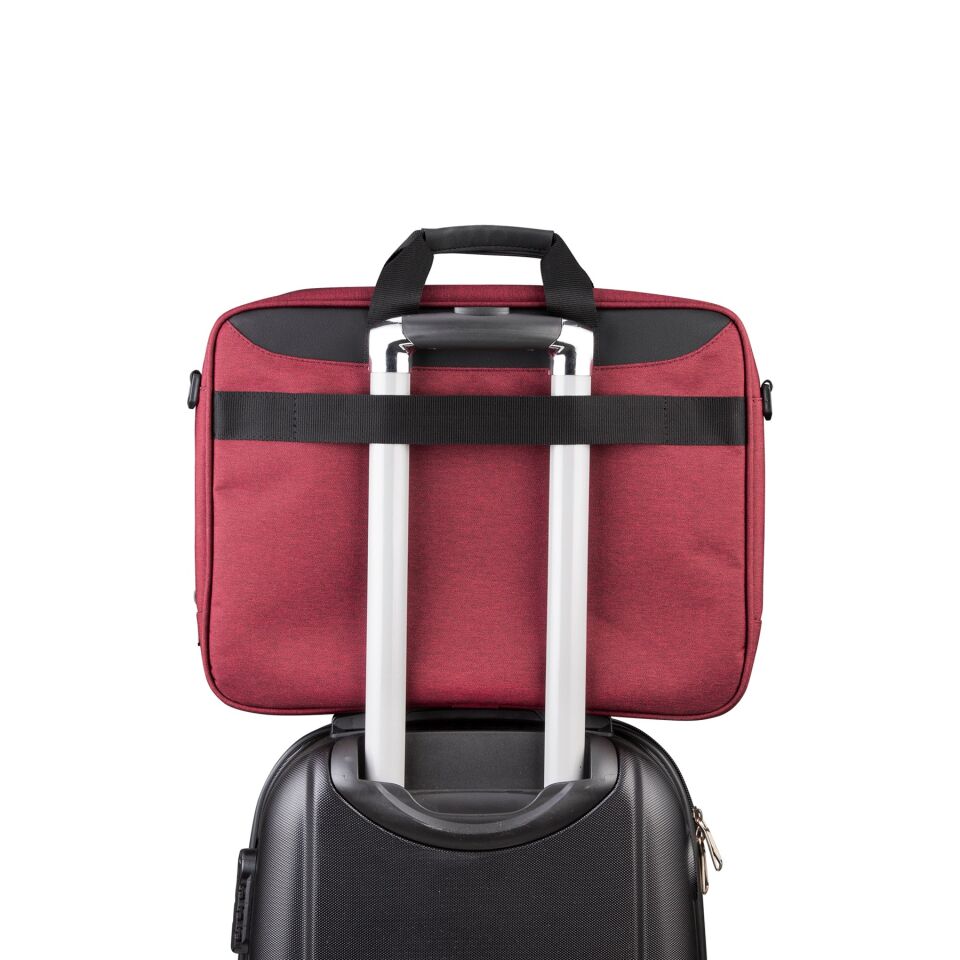 Classone Taranto Serisi VP3405 14 inch WTXpro Su Geçirmez Kumaş Laptop El Çantası -Bordo