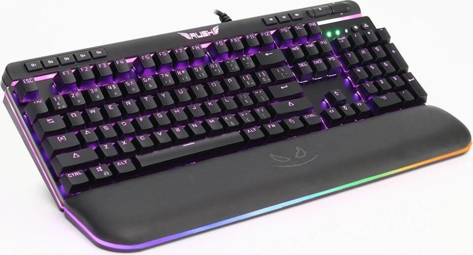 Rush Cobalt RK991 Mavi Switch Rgb Manyetik Bileklikli Rgb Makrolu Mekanik Oyuncu Klavyesi