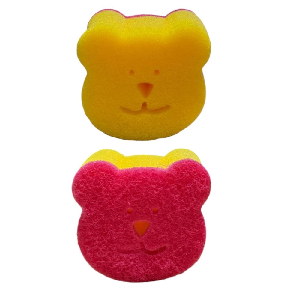 Technow Sponge Çift Taraflı Gülen Yüz Çok Amaçlı Sihirli Bulaşık Süngeri  2 Adet