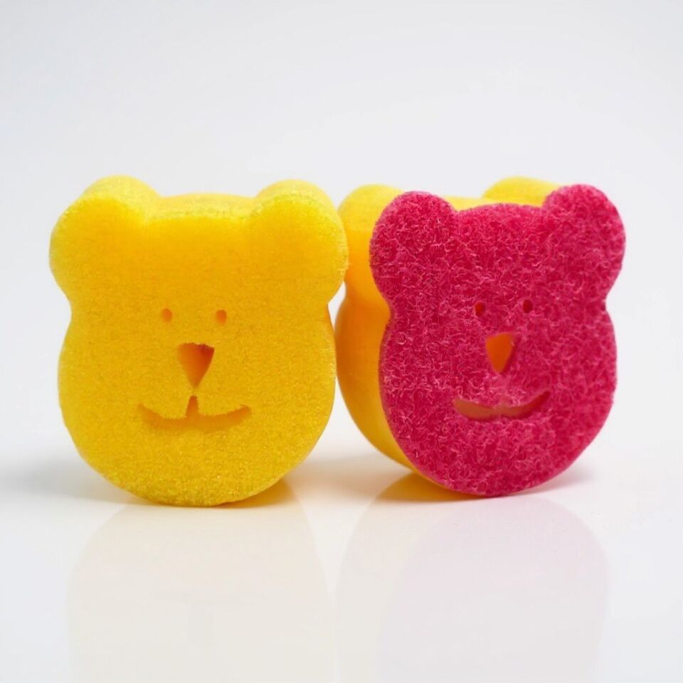 Technow Sponge Çift Taraflı Gülen Yüz Çok Amaçlı Sihirli Bulaşık Süngeri  2 Adet