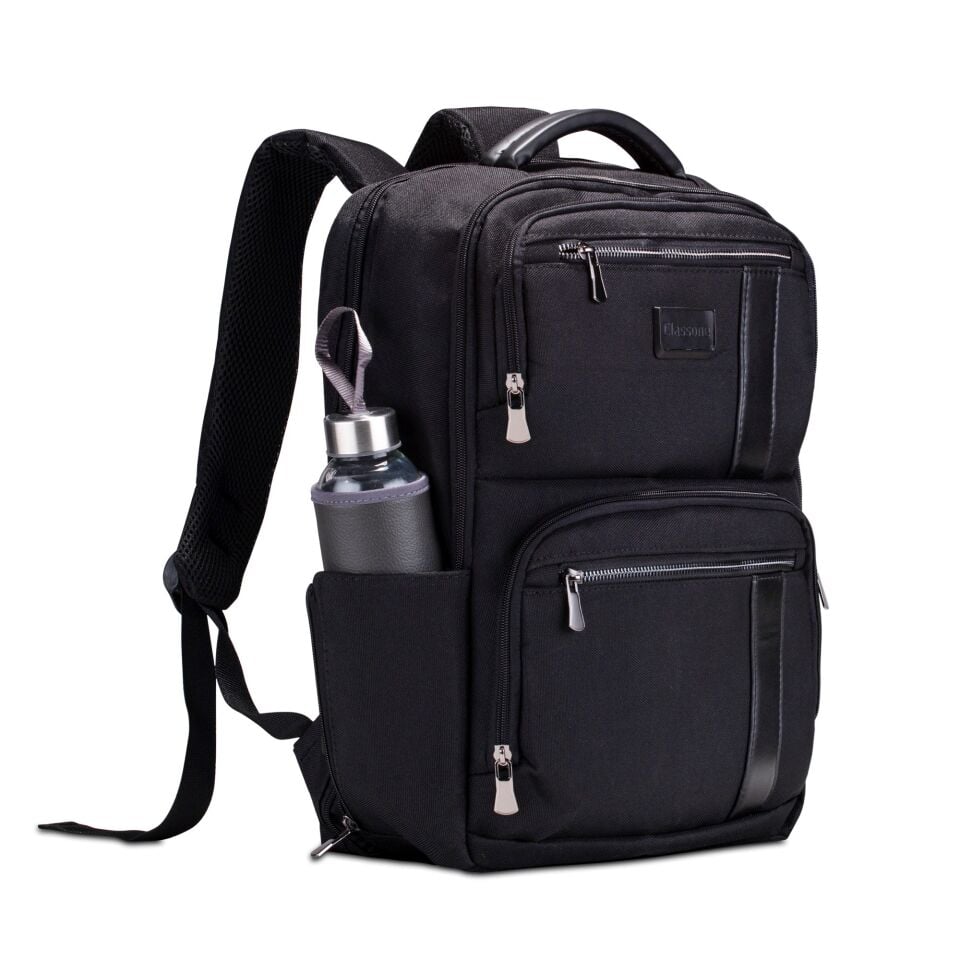 Classone BP-BS100 Business VIP B1 - Serisi 15.6' WTX Pro Su Geçirmez Kumaş Laptop Sırt Çantası-Siyah
