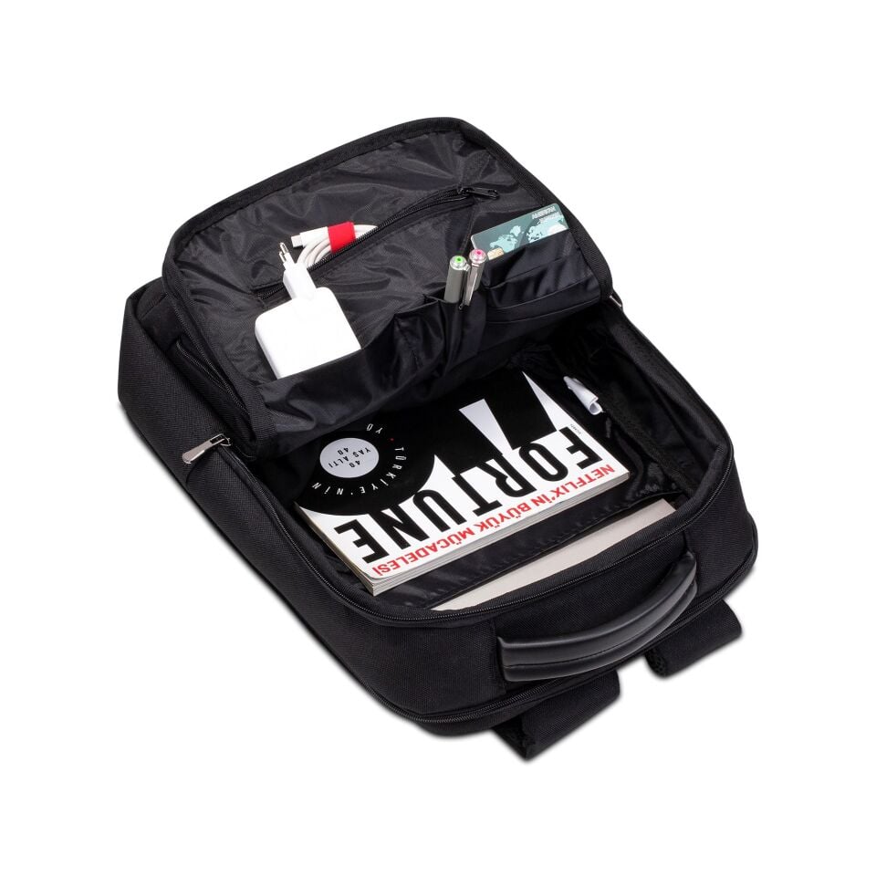 Classone BP-BS100 Business VIP B1 - Serisi 15.6' WTX Pro Su Geçirmez Kumaş Laptop Sırt Çantası-Siyah