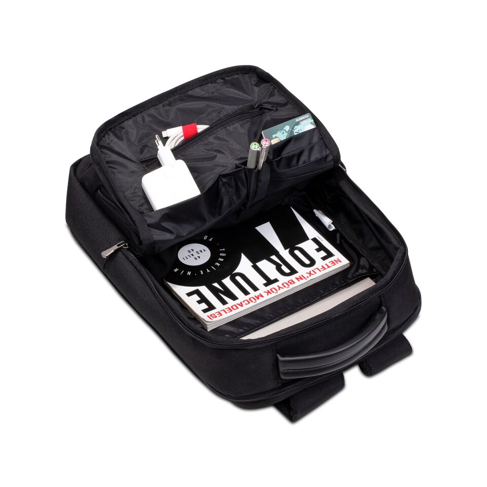 Classone BP-BS100 Business VIP B1 - Serisi 15.6' WTX Pro Su Geçirmez Kumaş Laptop Sırt Çantası-Siyah