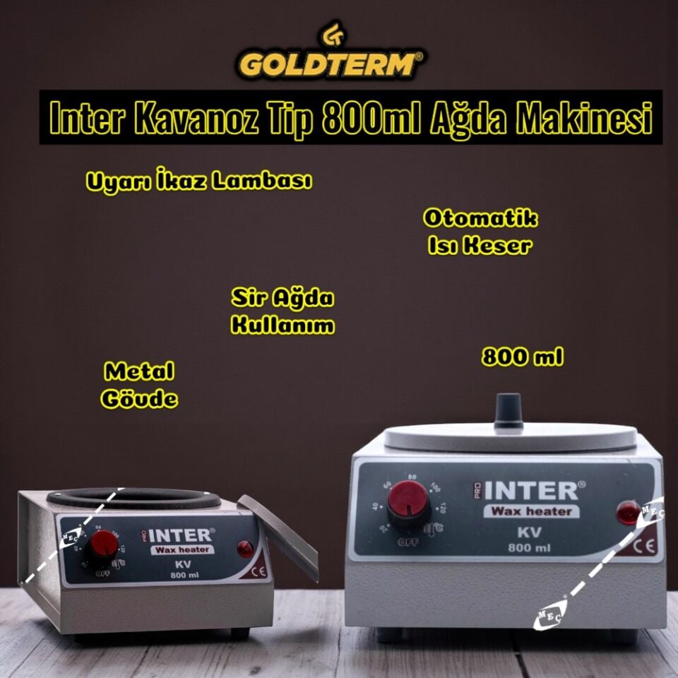 Technow İnter Metal Gövde  Konserve Kavanoz Ağda Isıtıcı 800ML