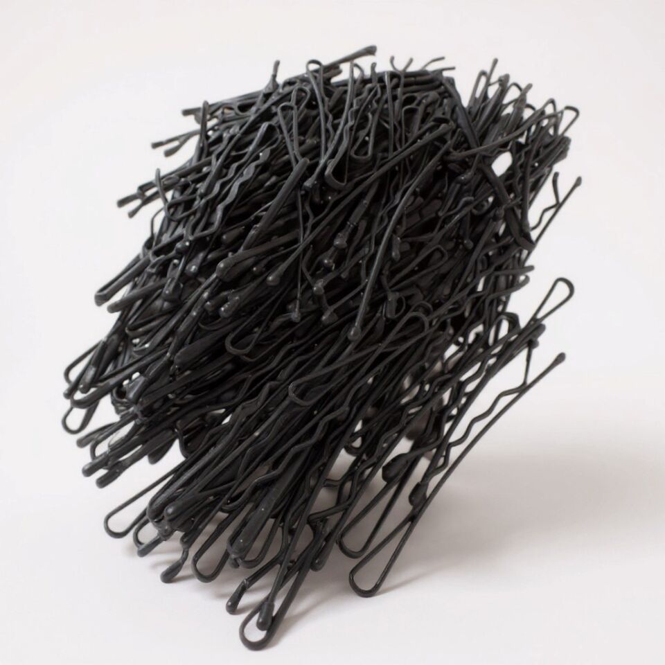 Technow Siyah %100 Metal Esnemez Dayanıklı Kadın Saç Tel Tokası 50 Adet