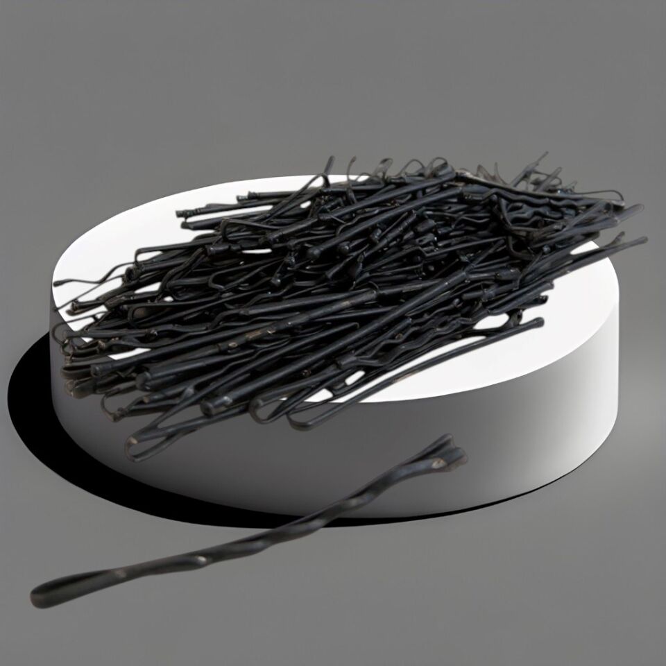 Technow Siyah %100 Metal Esnemez Dayanıklı Kadın Saç Tel Tokası 100  Adet