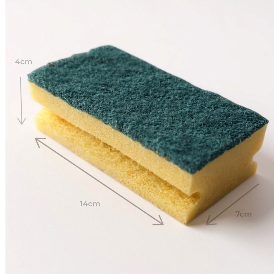 Technow Jumbo Büyük Boy Vip Kaliteli 14 x 7 cm Oluklu Bulaşık Süngeri 5 Adet