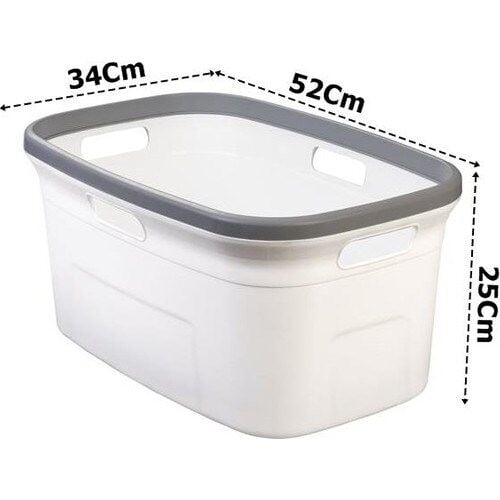 Technow Motek 4 Taraflı Tutulabilen Çamaşır Sepeti Selesi Beyaz Gri