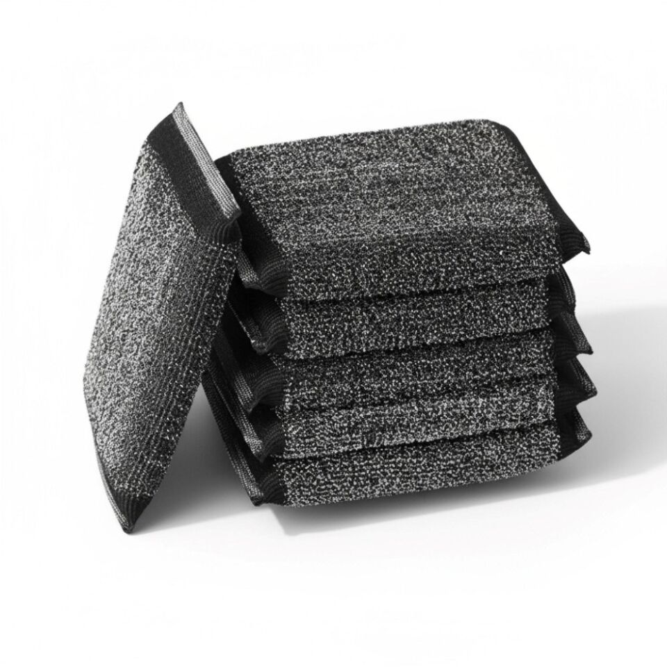 Technow Paslanmaz Çelik Sihirli Inox Yağ ve Kir Çözücü Tel Bulaşık Süngeri 2 Adet