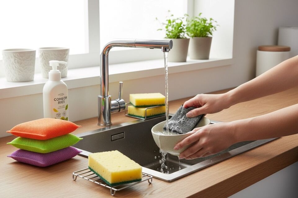 Technow 9 Parça Çok Amaçlı Genel Kullanım Mutfak Bulaşık Süngeri Yıkama Seti