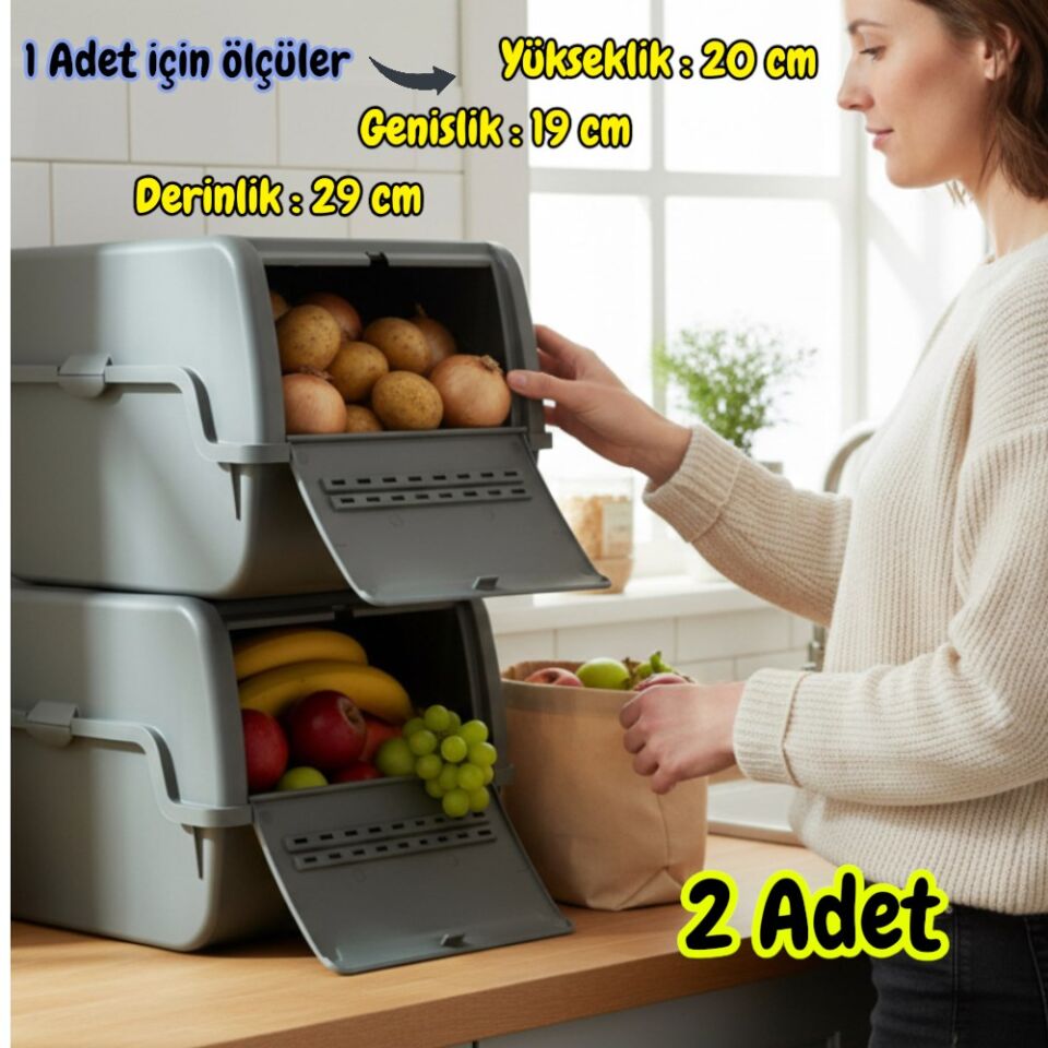 Motek MT-40 S-Box 8 Litre Çok Amaçlı Organizer Düzenleyici Antrasit  2 Adet