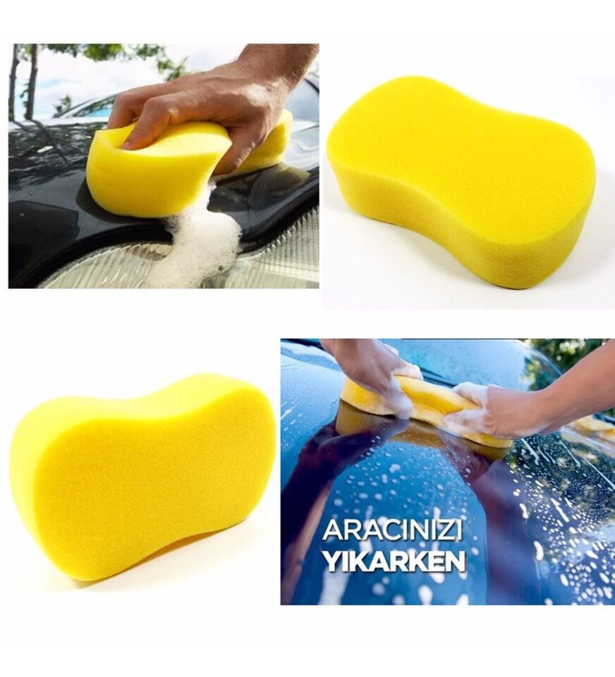 Technow Sponge Oto Yıkama Süngeri Araba Temizleme Köpükleme ve Araç Yıkama Yumuşak Doku