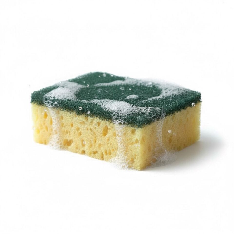 Technow Çift Taraflı  Çizmez  İtalyan Keçeli Kaliteli Buble Mercan Bulaşık Sünger 5 Adet