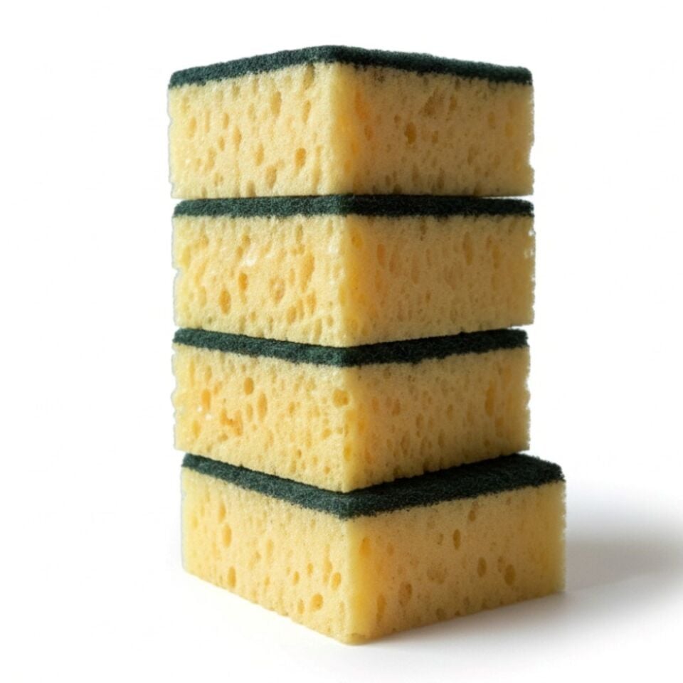 Technow Softtex Çift Taraflı  Çizmez  Ekonomik Mercan Bulaşık Sünger 4 Adet