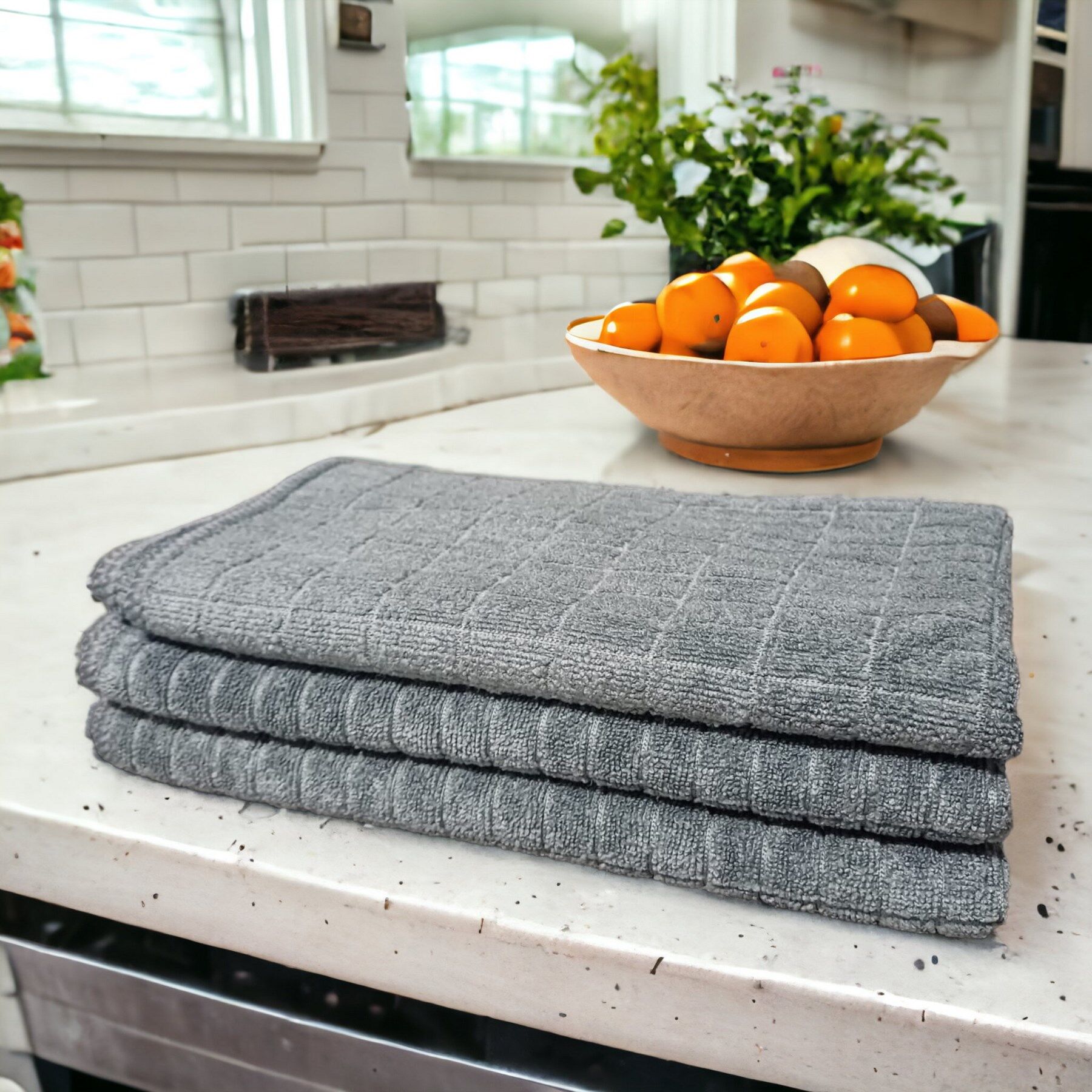 Technow Misclean Mikrofiber Mutfak Temizlik Bezi 40*40 cm Leke Tutmaz Koku Yapmaz(3 Adet)