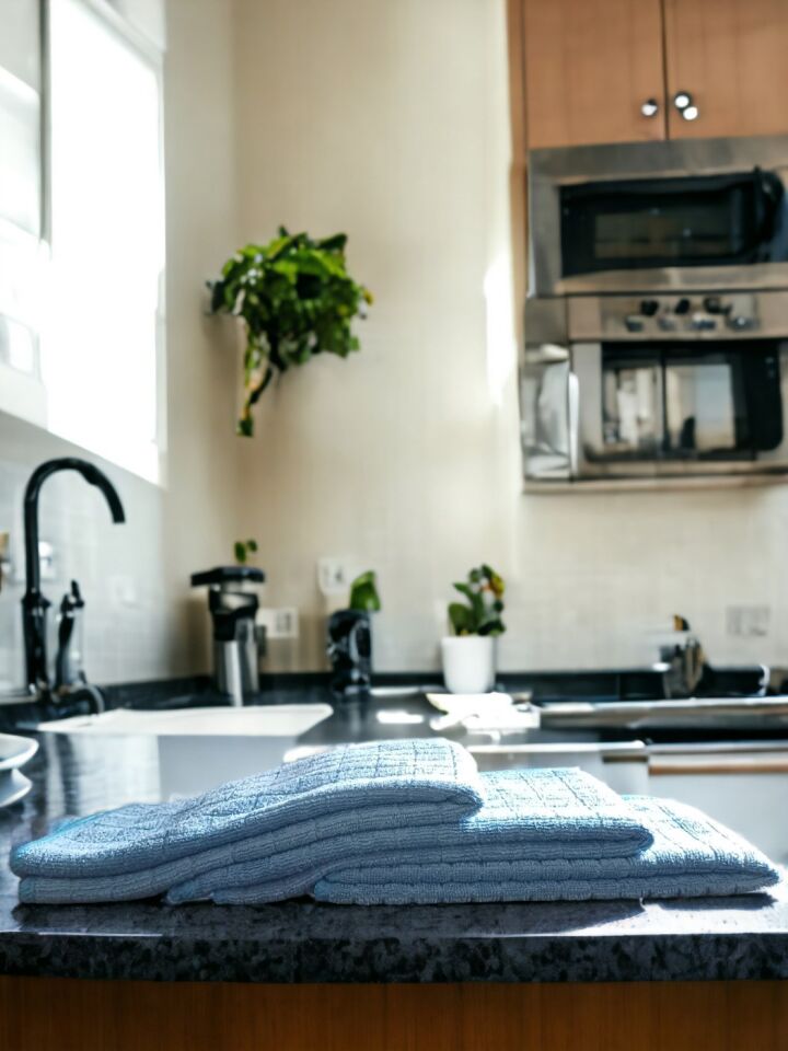 Technow Misclean Mikrofiber Mutfak Temizlik Bezi 40*40 cm Mavi (3 Adet)