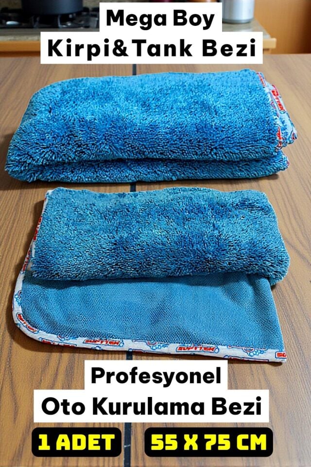 Technow Softtex 55x75 | Kirpi Bez | Profesyonel Premium Oto Kurulama Bezi | Bükümlü Iplikk