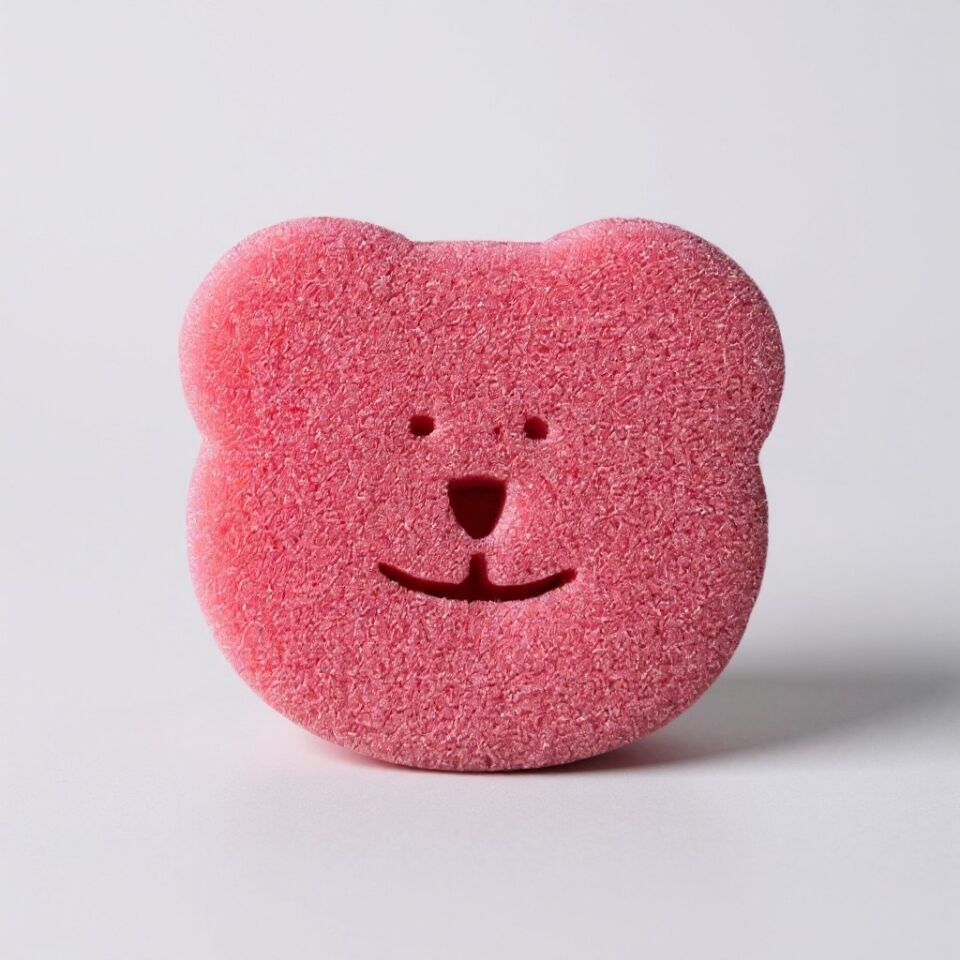 Technow Sponge Çift Taraflı Gülen Yüz Çok Amaçlı Sihirli Bulaşık Süngeri Pembe Lacivert  2 Adet