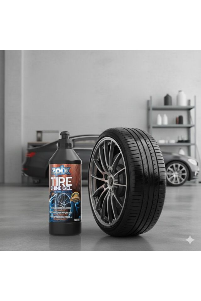 Zolx Lastik Parlatıcı Temizleyici Jel Lastik Temizleme Jeli 500ml + Sünger HEDİYELİ.