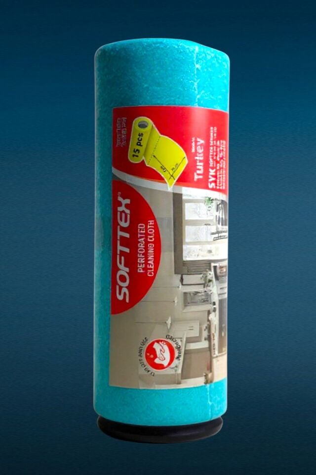 Technow Softtex 15 Kesimli Mavi Kopar Kullan Rulo Temizlik Bezi 27x30 Cm 1 Adet Rulo