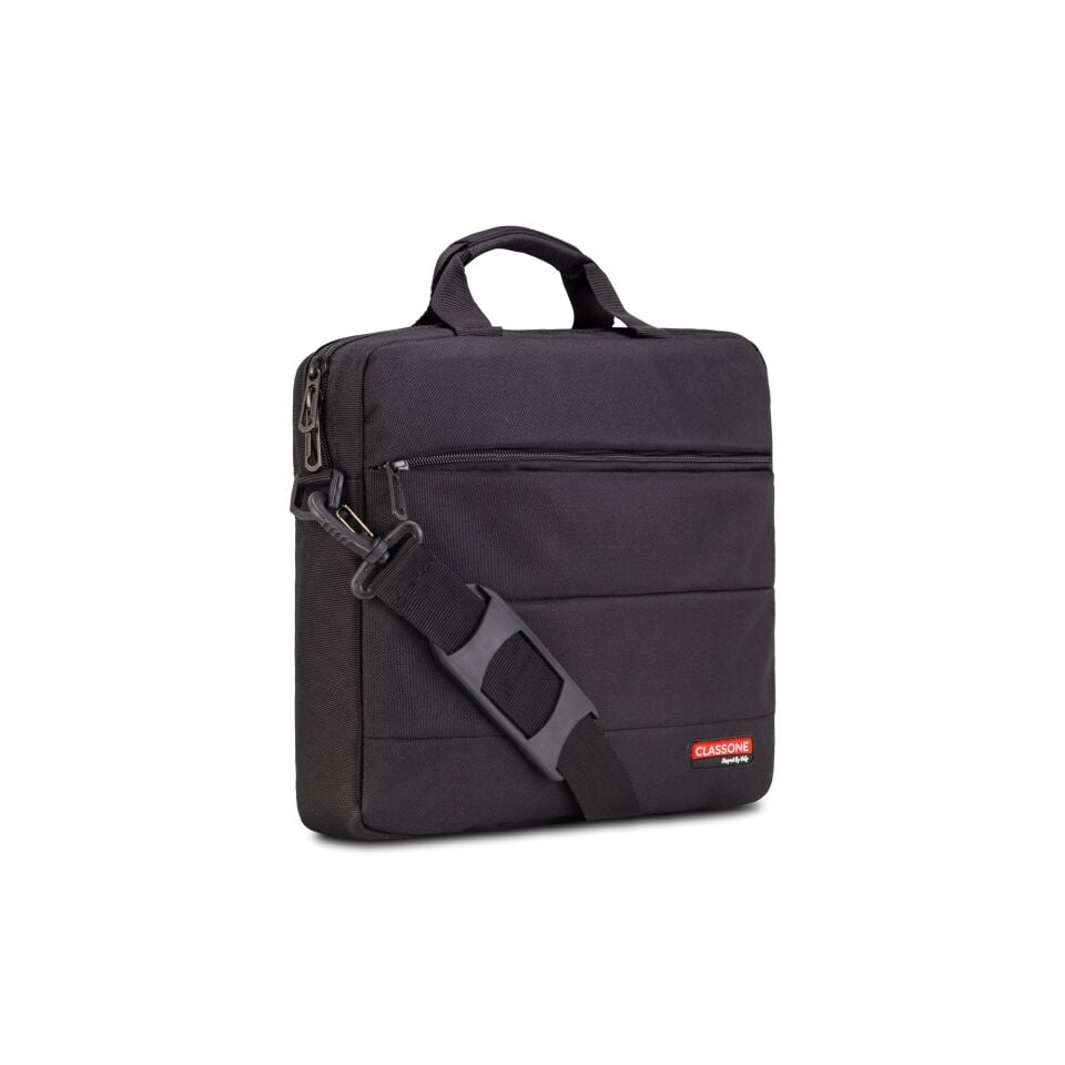 Classone Romeo Serisi TL2400 1 3-14 Inch Uyumlu Su Geçirmez Kumaş Laptop Notebook El Çantası Siyah