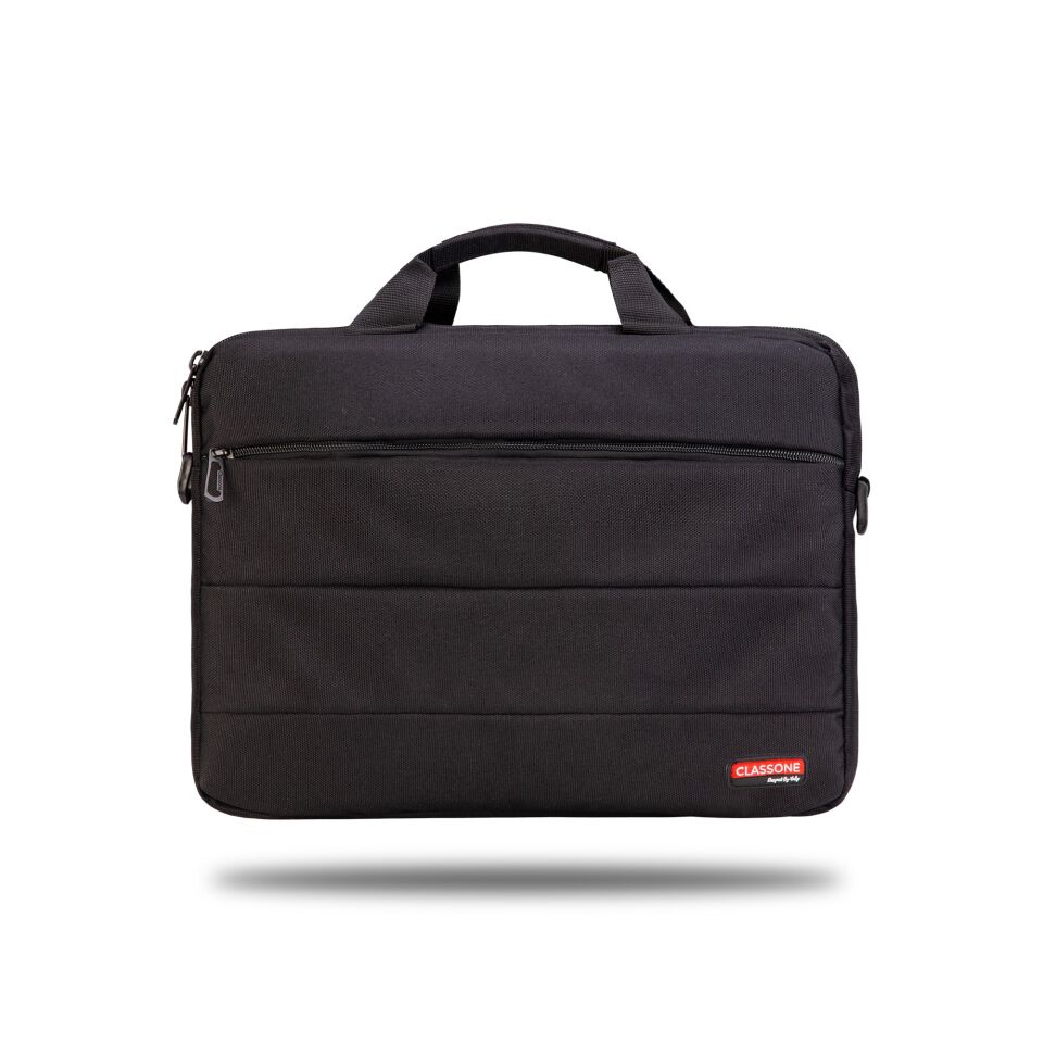 Classone Romeo Serisi TL2400 1 3-14 Inch Uyumlu Su Geçirmez Kumaş Laptop Notebook El Çantası Siyah