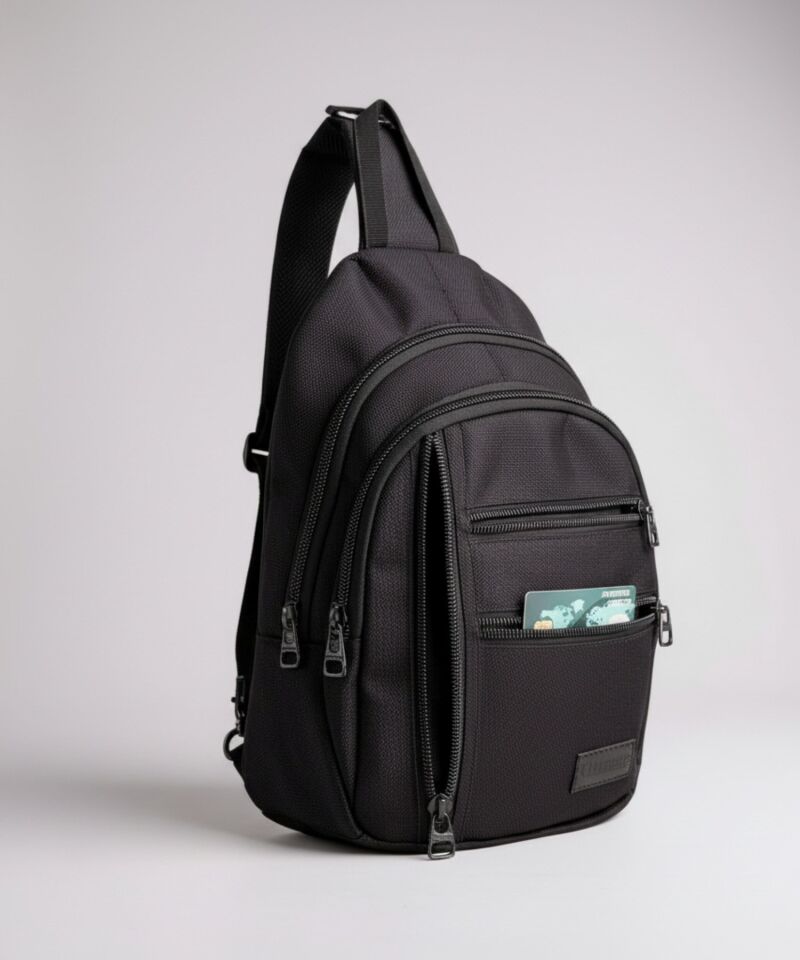 Crossbody Su Geçirmez Kumaş,Fermuar Çarpraz Askılı Unisex Omuz ve Bel Çantası